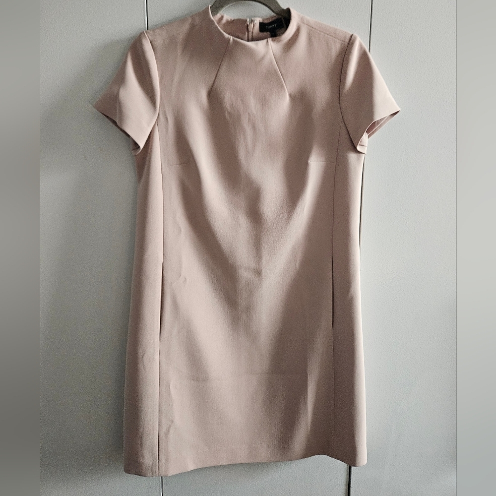 Theory Size 6 Light Pink Jasneah Admiral Mockneck Dress